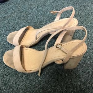 Tan strap heels